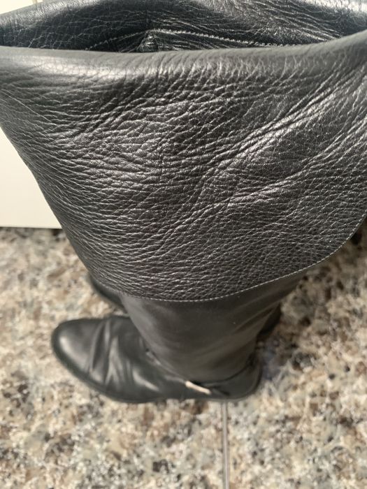 Botas de cano alto/pele
