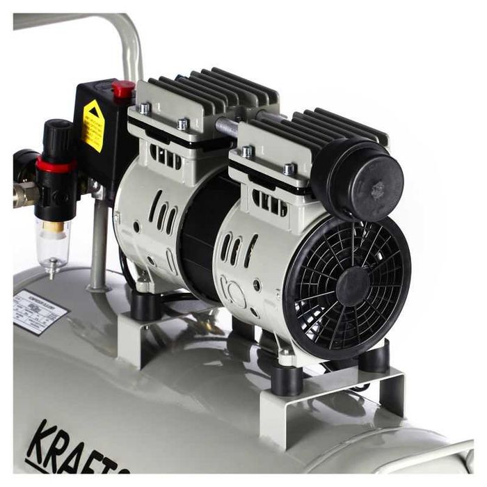 KOMPRESOR 50L bezolejowy 2 TŁOKI 2 POMPY SPREŻARKA 230V separator
