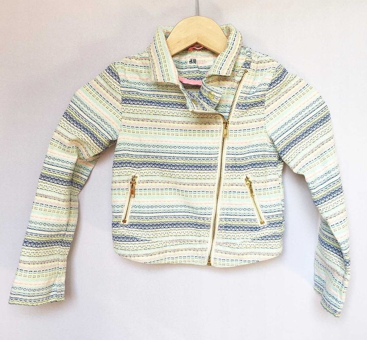 Kurtka Azteckie Wzory H&M Ramoneska 128 cm 7 8
