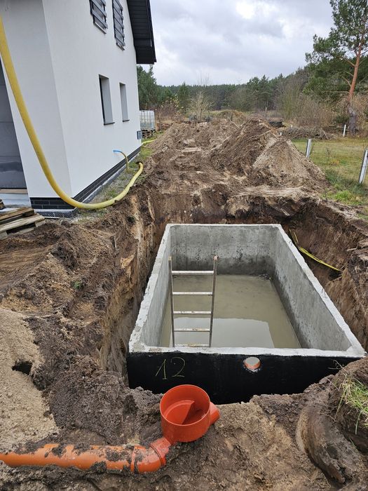 Szambo betonowe , montaż