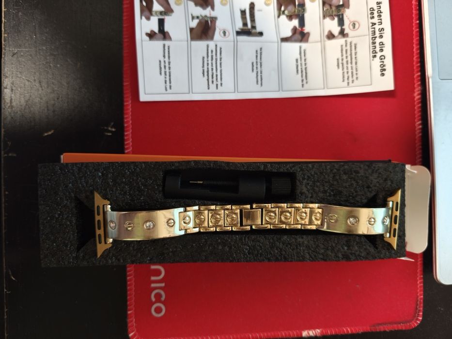 Braceletes KOMI para Apple Watch compatíveis com Apple Watch 45 mm bra