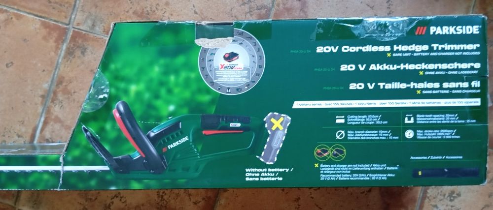 Corta sebes a bateria Parkside 20V