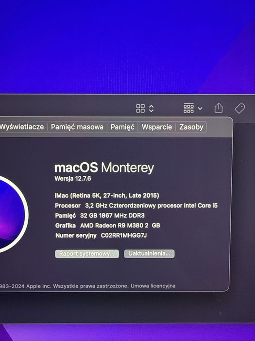 Płyta główna Apple iMac 27” Retina 5K Late 2015 A1419