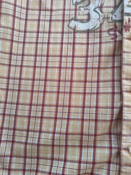 Koszula w kratę z krótkim rękawem r.122/128