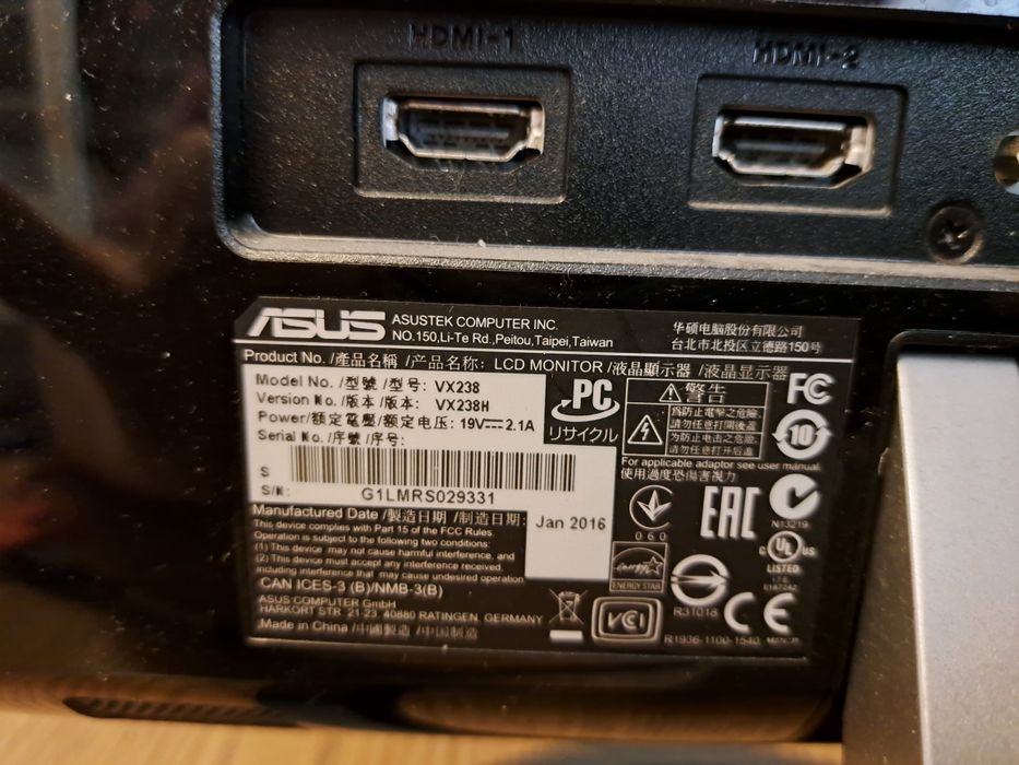 Monitor Asus VX238H 23 cale