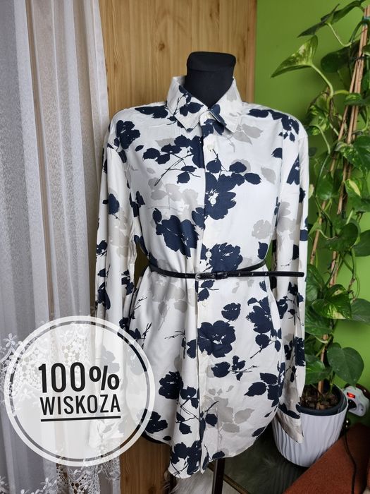 Koszula kwiaty floral Autograph Marks&Spencer wiskoza premium