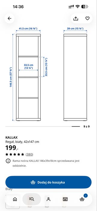 Regał biały ikea