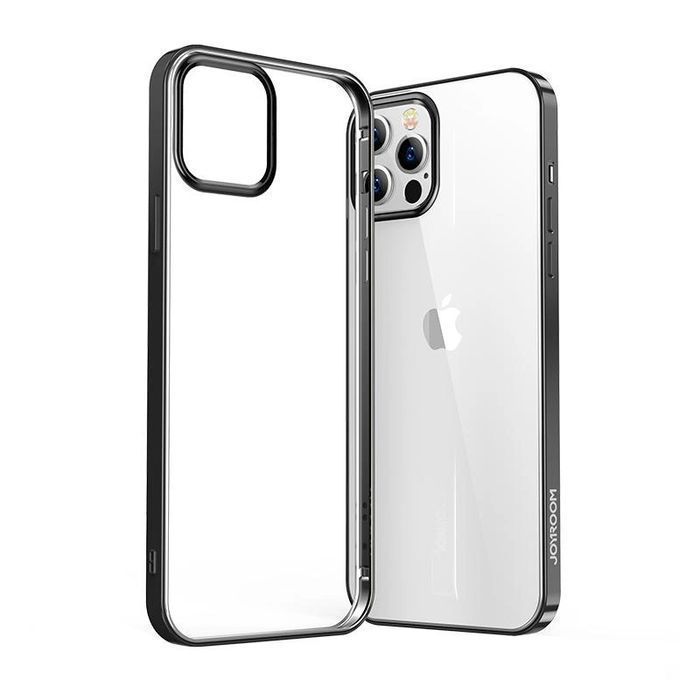 Joyroom cienkie przezroczyste etui ramką do iPhone 12 Pro Max czarny
