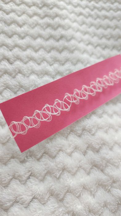 Biały choker 90s grunge alternative soft goth gothic dusik vintage y2k