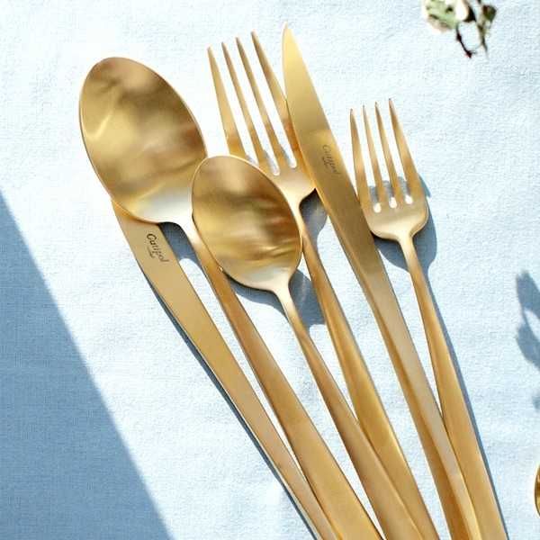 Faqueiro 24, 75 ou 130 Peças, DUNA da CUTIPOL, Dourado (NOVO) - Desde: