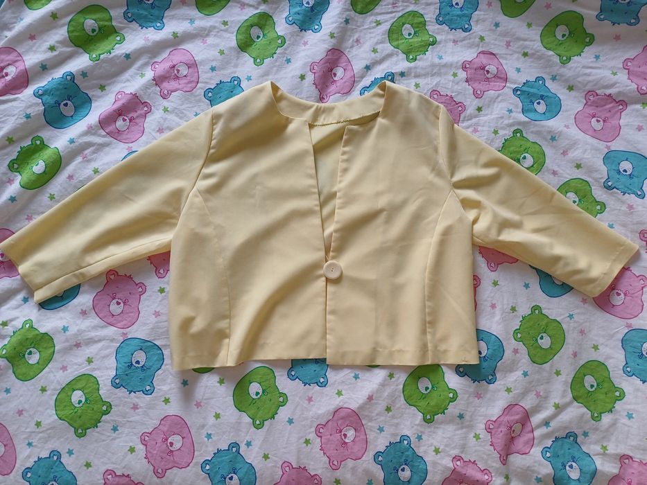 Żółty żakiet marynarka rozmiar XL 42 styl vintage