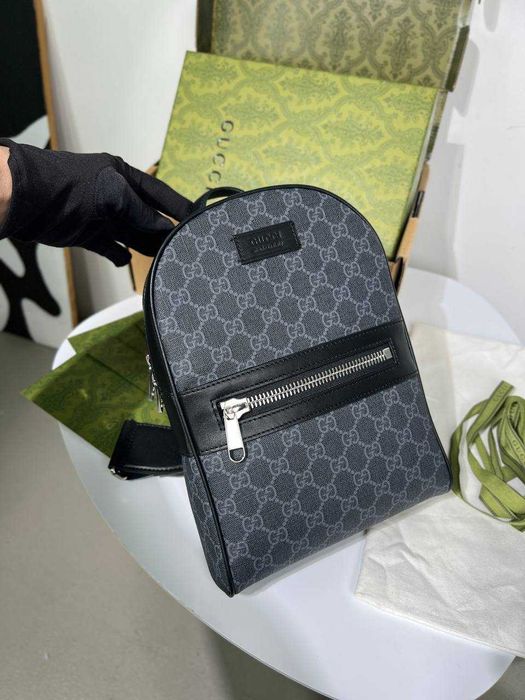 Мужской слинг Gucci плечевая сумка Гуччи черный рюкзак Гучи c845