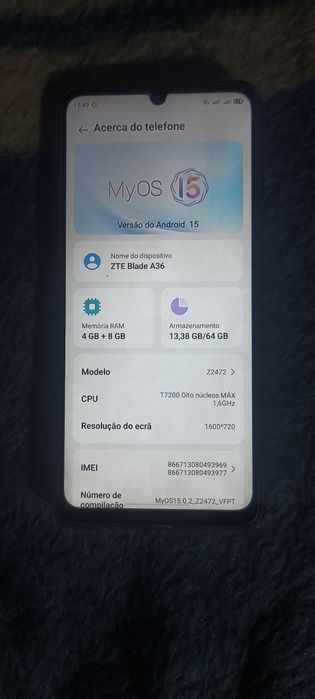 Vendo telemóvel ZTE