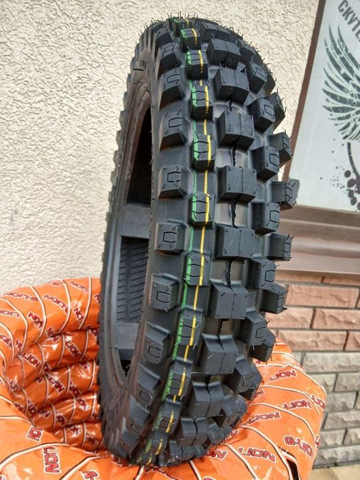 Мото резина 120/90-16 G-Lion желто зеленая полоска