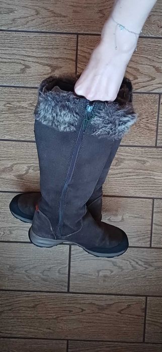 Skórzane śniegowce Quechua# brązowe buty zimowe r. 38