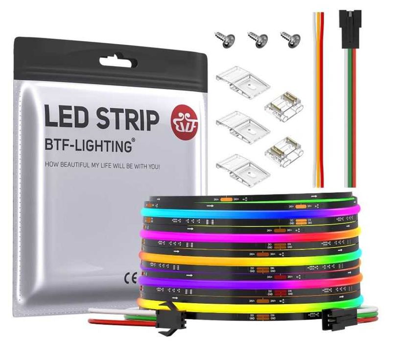 BTF-Lighting Taśma świetlna LED 2811 RGBW 630led/m RGB 24V 14W