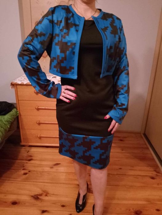 Komplet sukienka plus narzutka