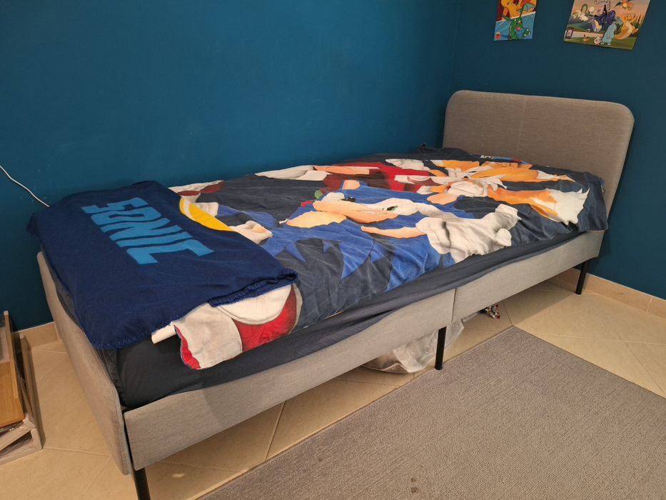 Estrutura de cama estofada 90x200