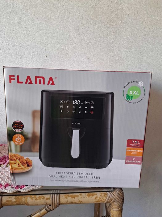 Fritadeira sem Óleo Flama Dual Heat 7.5L Digital (NOVA / SELADA)