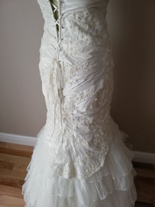 Venika suknia ślubna ecru , dwie suknie w jednej R 38 okazja -80%