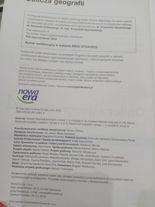 Oblicza geografii zakres rozszerzony klasa 4