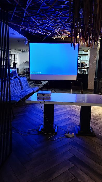 Проектор, екран, ноутбук, звук