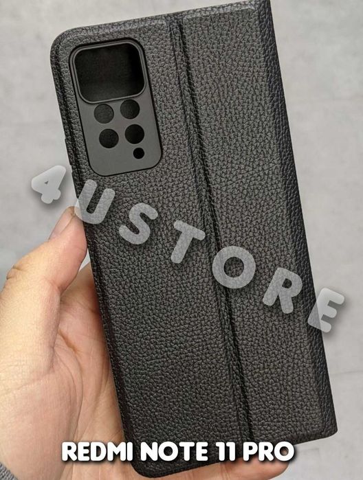 Чехол книжка кожаный на Xiaomi Redmi Note 10 11 12 Pro чохол книжка
