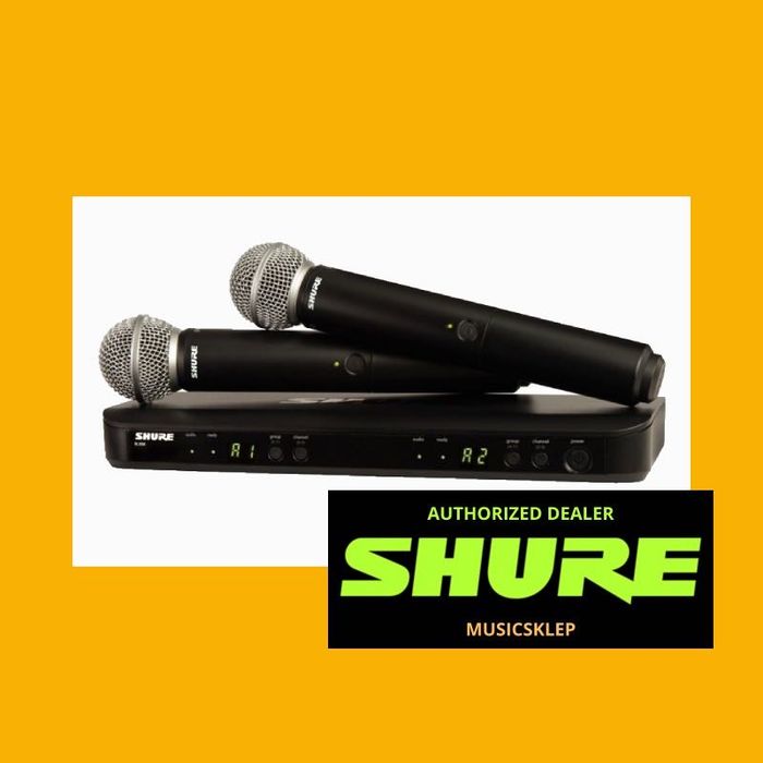 SHURE BLX288E/SM58-H8E zestaw bezprzewodowy wokalowy 518-542 MHz