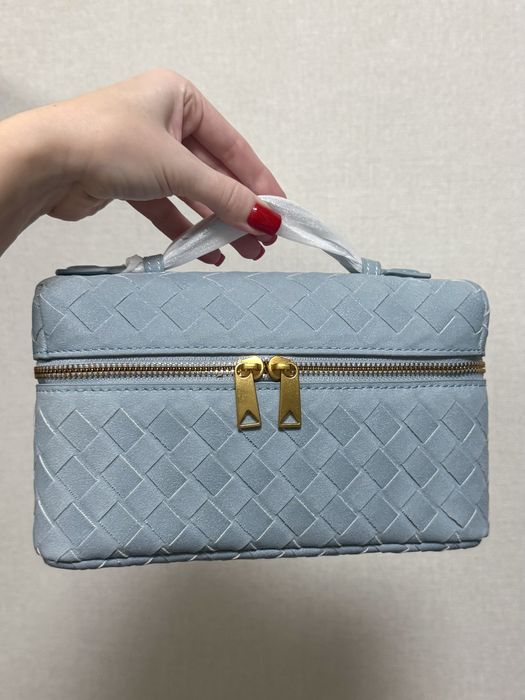 Сумка плетена блакитна бренд тренд