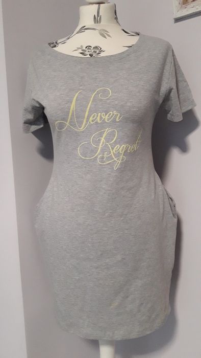 Szara tunika, sukienka