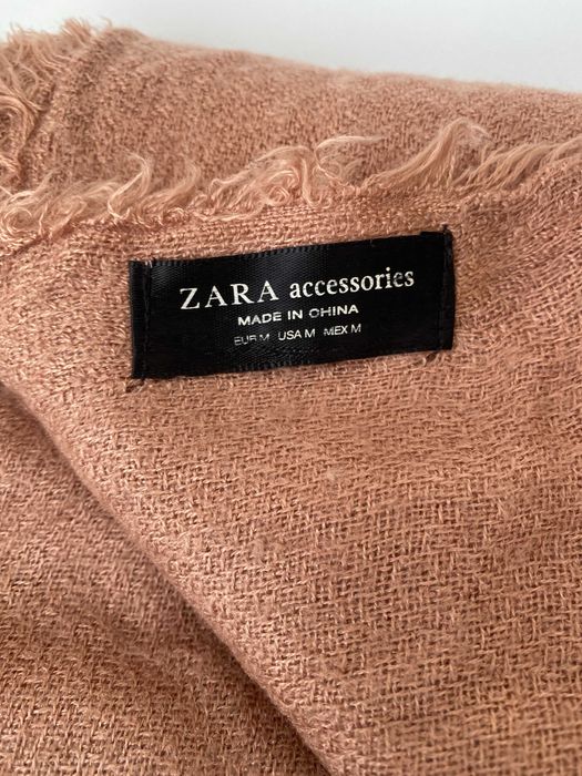 Echarpe rosa pó intemporal Zara como novo SALDOS