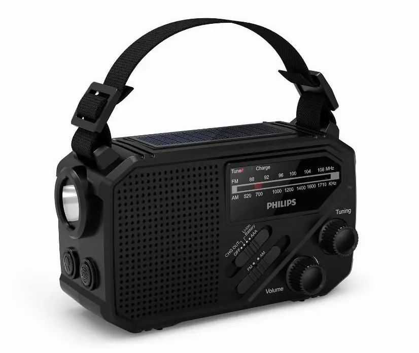 RADIO SOBREVIVÊNCIA COM DINAMO E PAINEL SOLAR PHILIPS TAR169