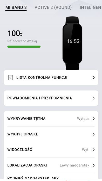 Opaska  miband 3