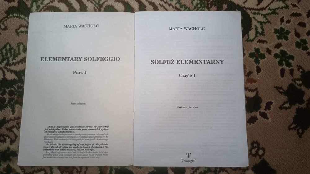 Solfeż elementarny, część 1 Maria Wacholc