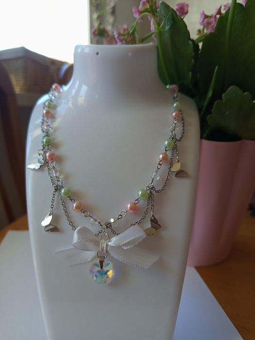 Naszyjnik z serduszkiem Swarovskiego handmade