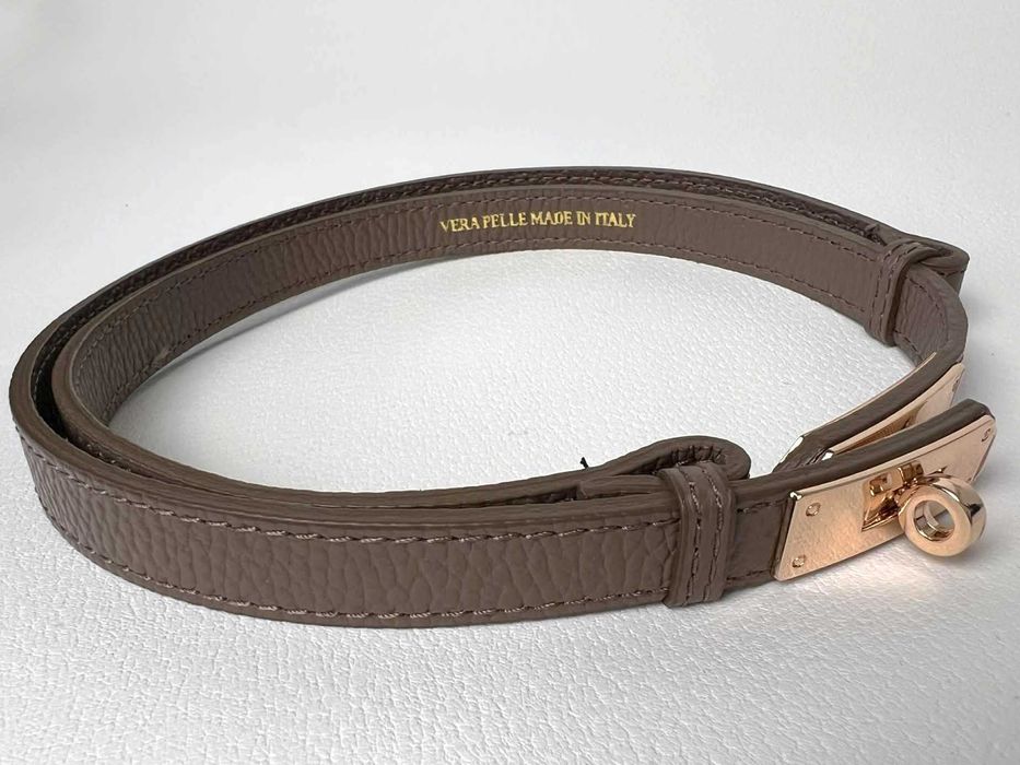 HERO pasek regulowany rozsuwany czarny brąz beż vera pelle skóra