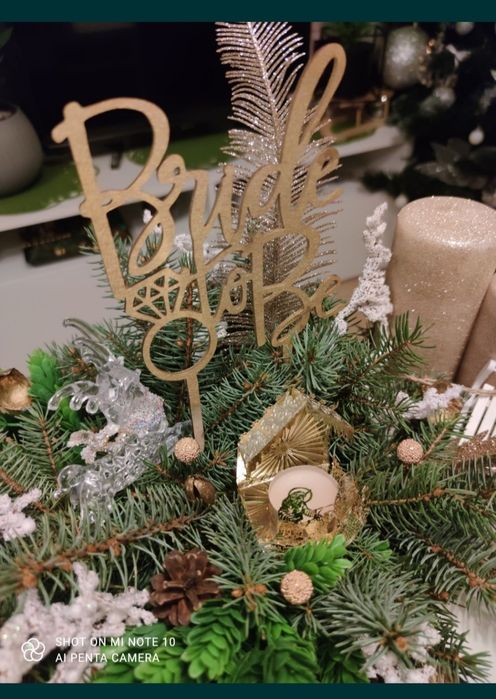 Bride to be- toper na panieński na tort ozdoba gadżet
