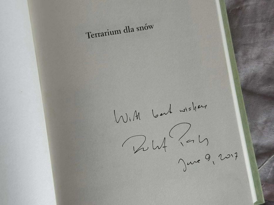Robert Pinsky - Terrarium dla snów [AUTOGRAF!]