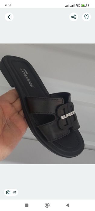 Жіночі шкіряні шльопанці