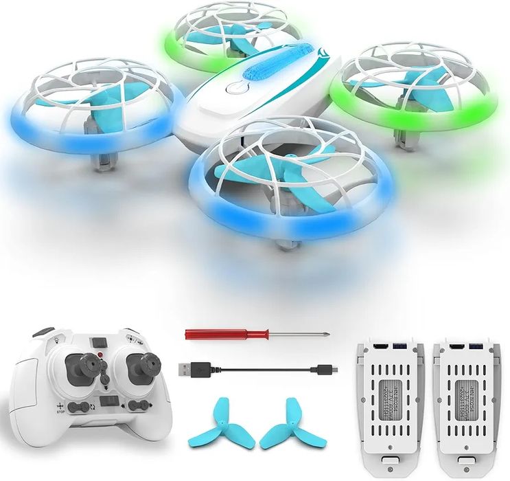 Wipkviey T18 Mini Dron dla Dzieci z Niebieskimi i Zielonymi Światłami
