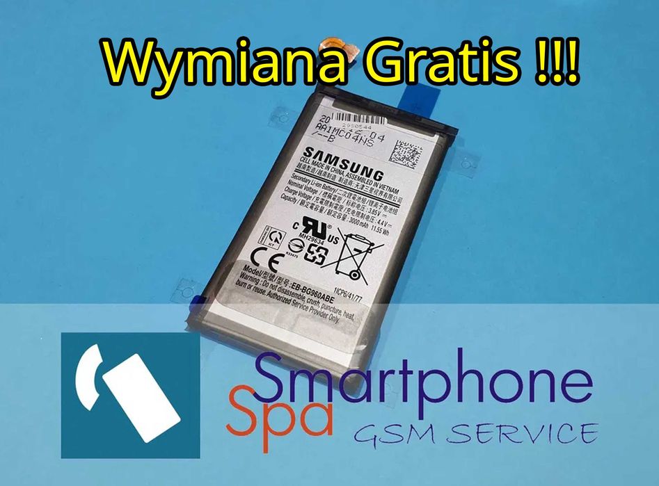 100% Oryginalna Bateria Samsung s9  Szybka wymiana baterii GRATIS
