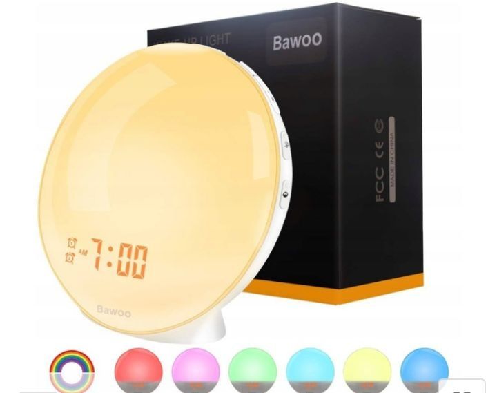 Budzik świetlny radio bBawoo budzik świetlny z 7 naturalnymi dźwiękami