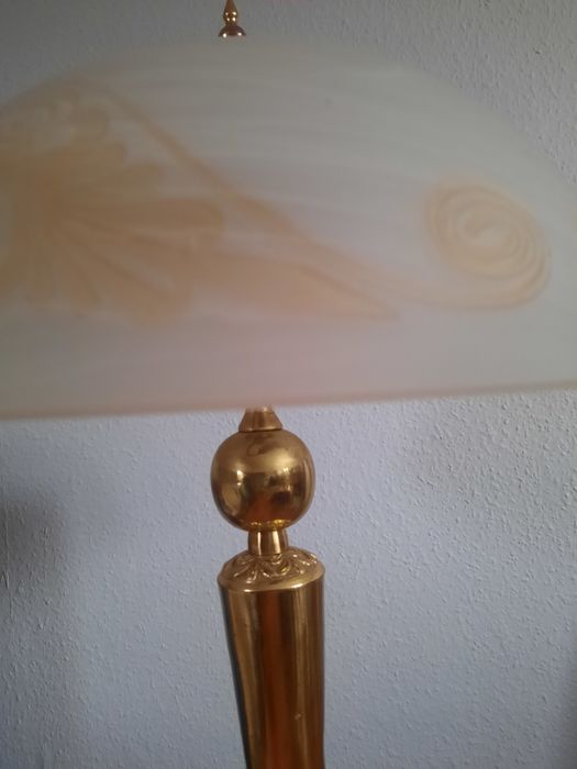 Lampka stojąca mosiężna