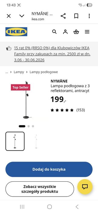 Lampa podłogowa IKEA