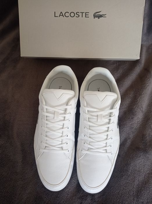 Buty Lacoste Chaymon rozmiar 43 białe i Nowe skóra skórzane sneakersy