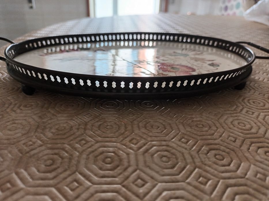 Bandeja c/ aro em cobre