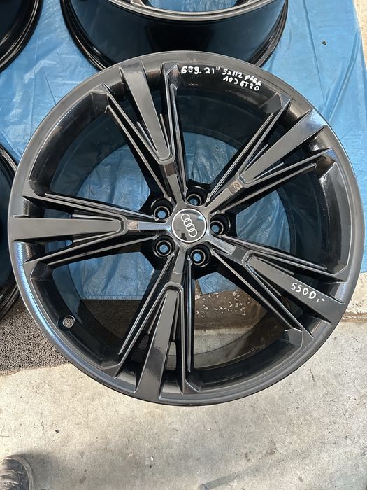 639 Felgi Aluminiowe Oryginał AUDI R 21 5x112 Idelane CZARNE