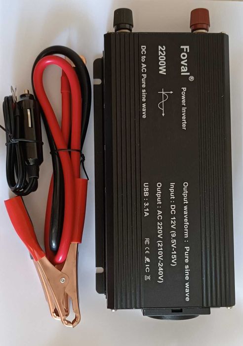 Инвертор Foval Інвертор 2200/3000W Чистый Синус 12-220В Котла и т.д.