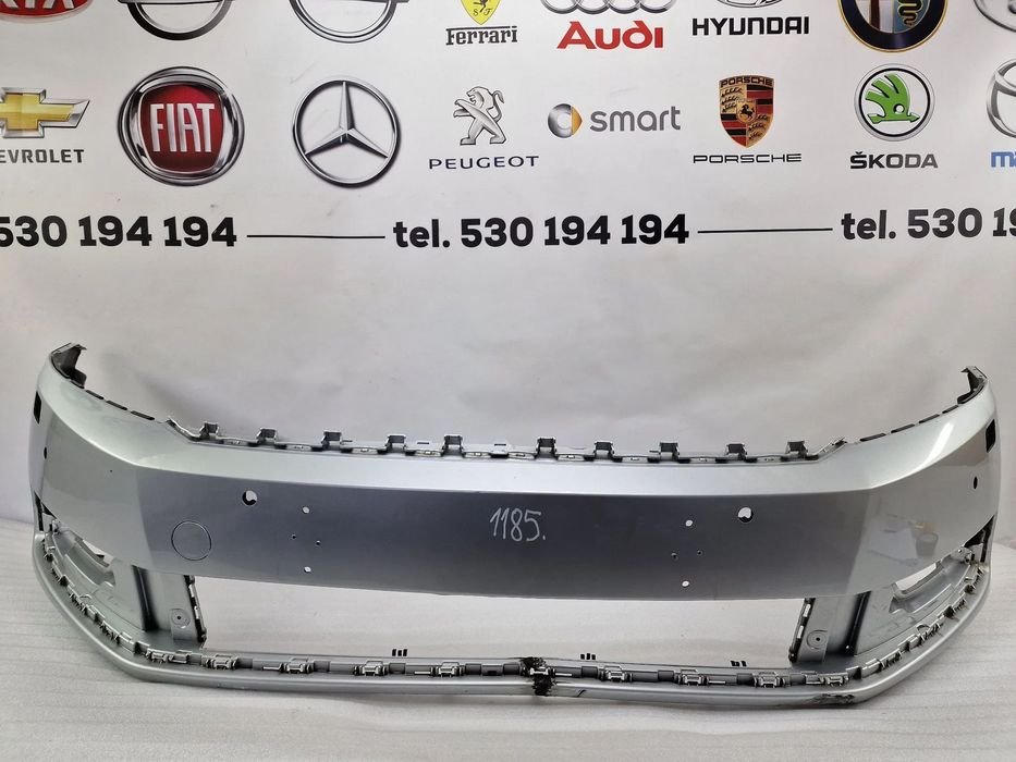 VW PASSAT B7 3AA 10- ZDERZAK PRZEDNI PRZÓD NA SPRYSKI + 4X PDC , KOLOR SREBRNY METALIK , NR 3AA807221 , NR AUKCJI NZ1185