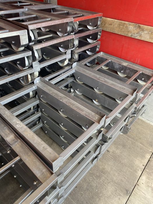 Wózek, wózki pod pojemniki euro e2, masarskie, rzeźni, sklepu, mięsa